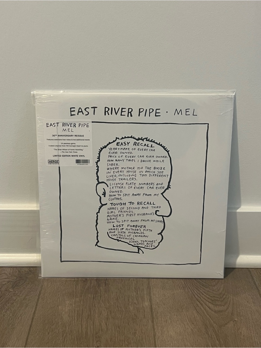 East River Pipe - Mel Vinyl (White) 30th Anni Secretly Society Exclusive NEW